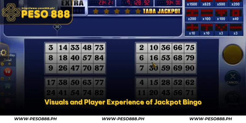 Jackpot Bingo – Play TaDa’s Bonus Bingo Game at Peso888 2 visuals and player experience of jackpot bingo